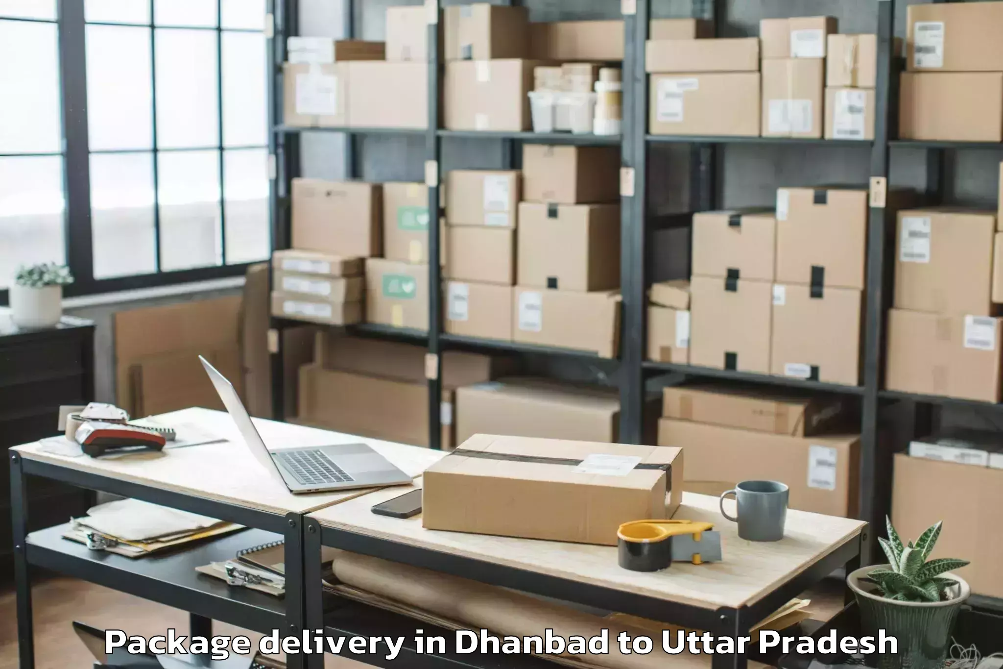 Book Your Dhanbad to Dhanghata Package Delivery Today